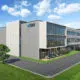 Rendering of Roland DG’s new “Nearly ZEB” certified headquarters.