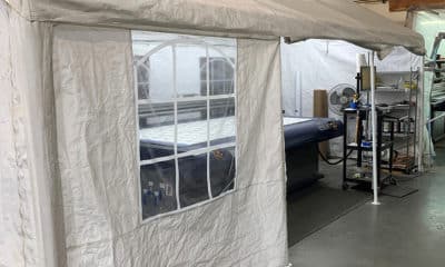 No, a printer in a tent is not a climate-controlled condition. Fluctuations in humidity and temperature throughout the year affect color balance – an overlooked variable that directly affects product consistency.