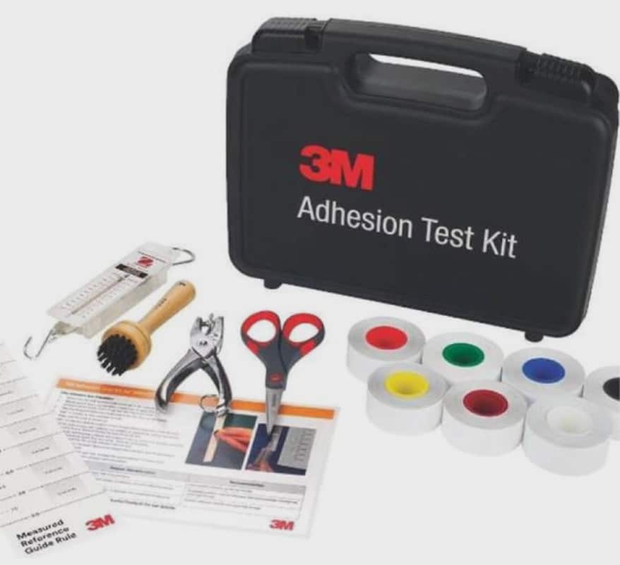 Adhesion test kits like this one can help wrap installers perform essential testing before 
diving into a new job. 